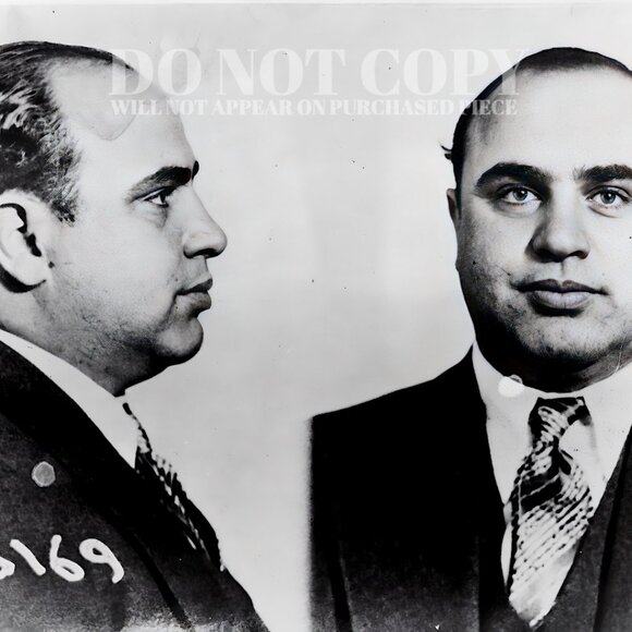Al Capone Mugshot Photograph 11 X 17 - Rare 1931 Mug Shot Portrait - Poster Art - Picture 2 of 2